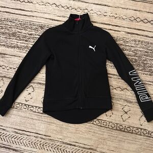 PUMA black track jacket. Never worn. Size Small
